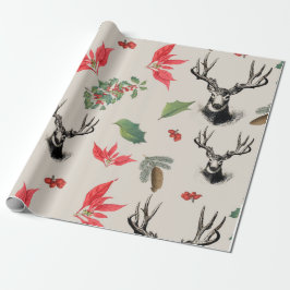 Patrón botánico de Navidad Geschenkpapier