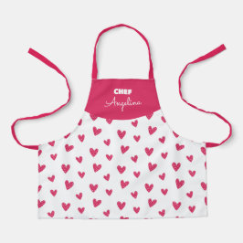 Patrón de corazones con puntos blancos schürze