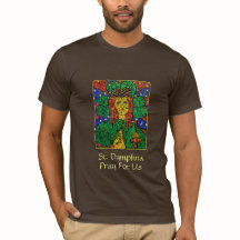 Patron de St Dymphna du T-shirt des hommes