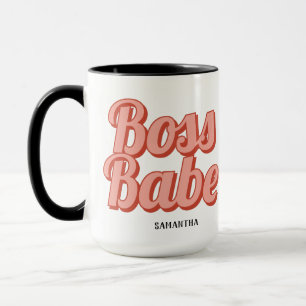 Patron Lady Retro Nom Customisé Coffee Mug