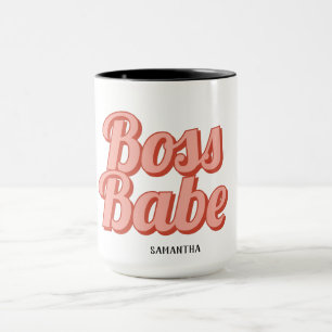 Patron Lady Retro Nom Customisé Coffee Mug