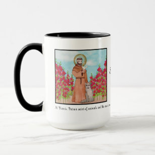 Patron St. Francis von Assisi Watercolor Geschenk  Tasse