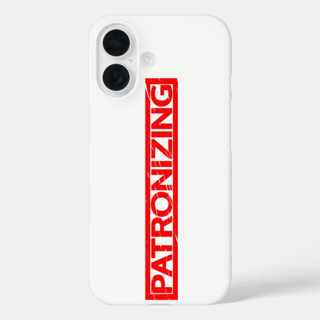 Patronisierende Briefmarke iPhone 16 Hülle (Rückseite)
