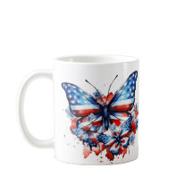 Patrotische Schmetterlinge USA Flag 4. Juli