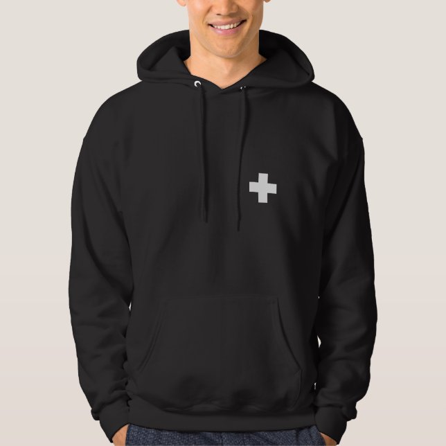 Patrouille - weißer QuerHoodie (mit "Patrol'") Hoodie (Vorderseite)