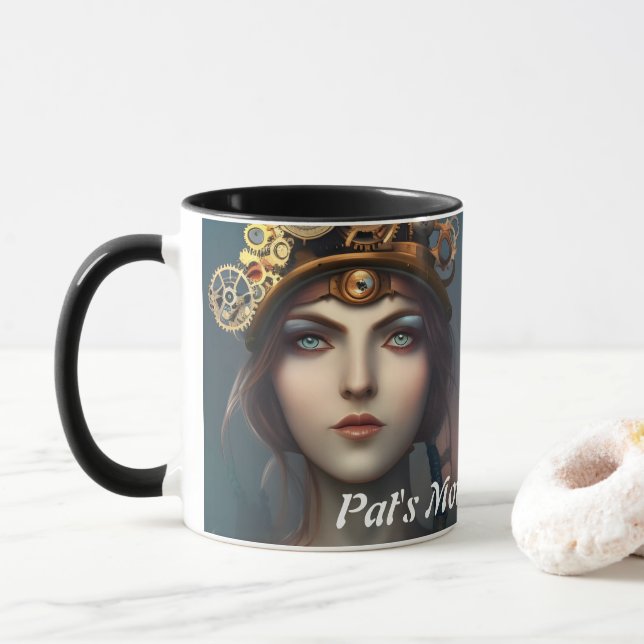 Pat's Morning Koffein Personalisiert anpassbar Tasse (Mit Donut)