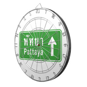 Pattaya Ahead ⚠ Thai Highway Traffic ⚠ Dartscheibe