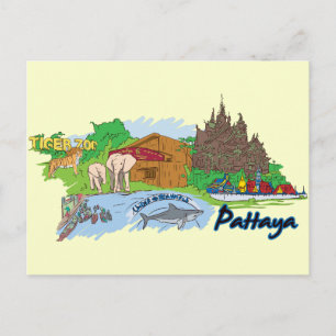 Pattaya Thailand Travel Postkarte