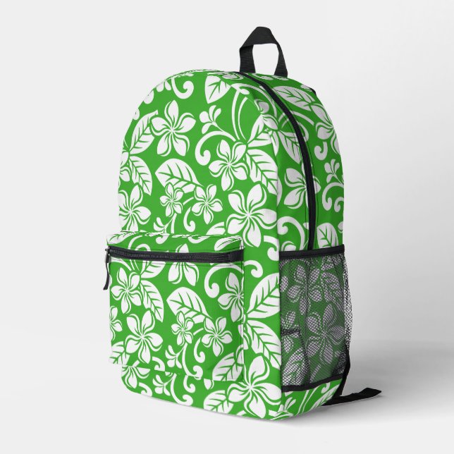 PATTER DER INSELPLUMERIA IN CITRUS GREEN BEDRUCKTER RUCKSACK (Rückseitige Ecke Rechts)