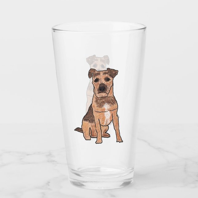 Patterdale Terrier Glas (Vorderseite)