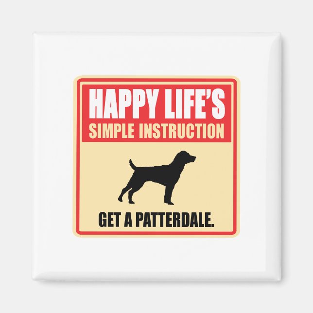 Patterdale Terrier Magnet (Vorne)