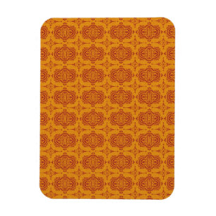 pattern77 DEKORATIVE ORANGE ORANGE-RED PATTERN SCR Magnet