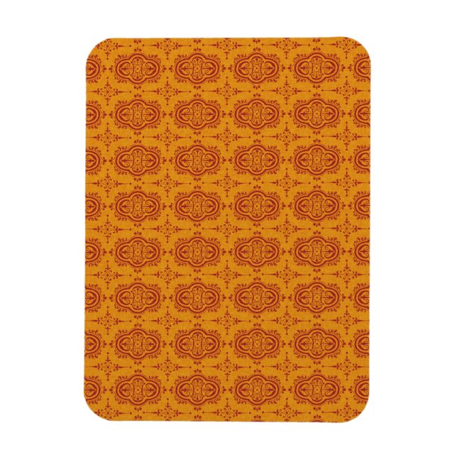 pattern77 DEKORATIVE ORANGE ORANGE-RED PATTERN SCR Magnet (Vertikal)