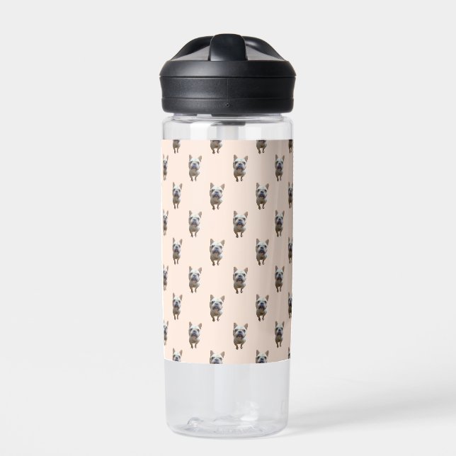 pattern_1_french bulldog_1 trinkflasche (Vorderseite)