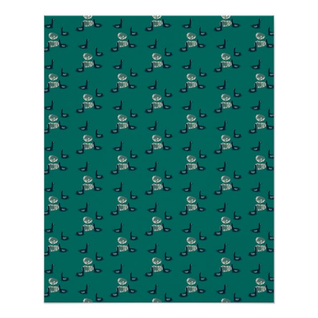 pattern_6_Enten, ein Mädchen glänzendes Freund Pos Poster (Vorderseite)