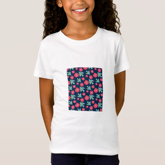 pattern_7_camellia und bird_1 T - Shirt (Vorderseite)