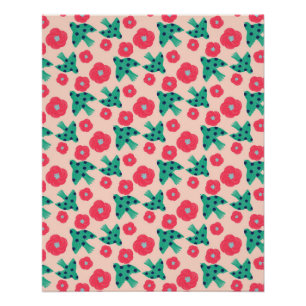 pattern_8_camellia und bird_2-Hochglanzposter Poster