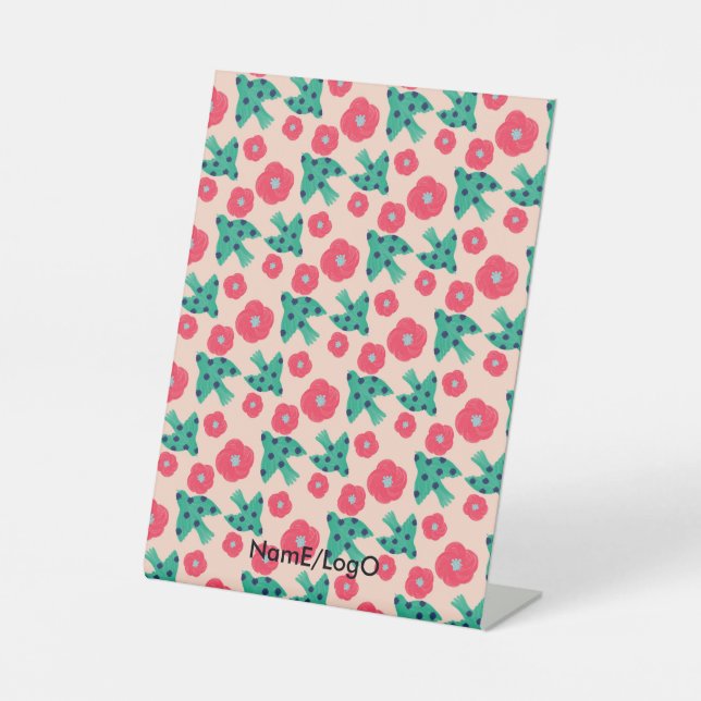 pattern_8_camellia und bird_2 sockelschild (Vorderseite)