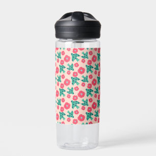 pattern_8_camellia und bird_2 trinkflasche