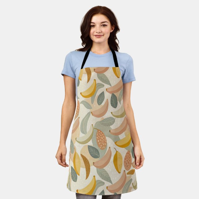 Pattern Abstract Boho Bananas Schürze (Getragen)