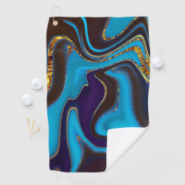 Pattern Abstract Marbled Golfhandtuch