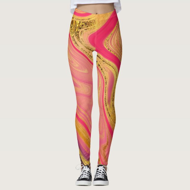 Pattern Abstract Marbled Leggings (Vorderseite)