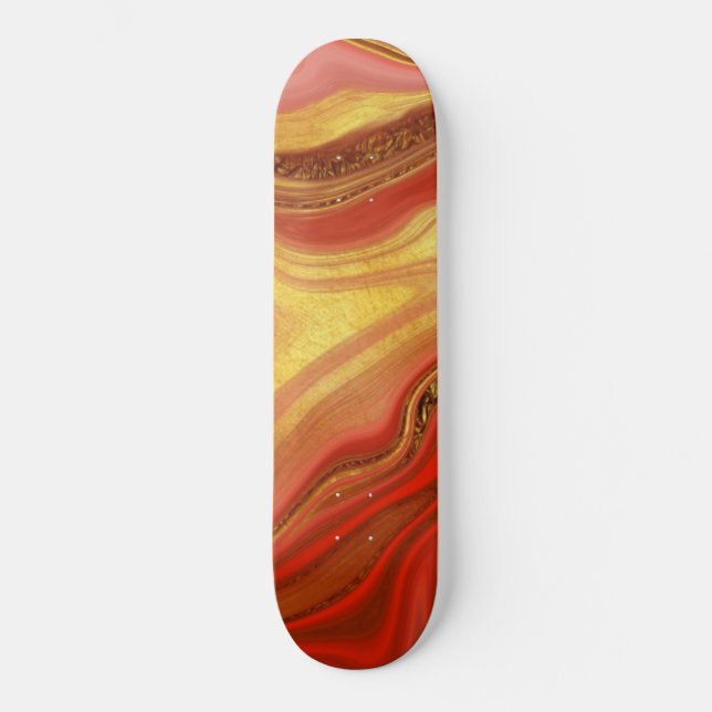 Pattern Abstract Marbled Skateboard (Vorderseite)