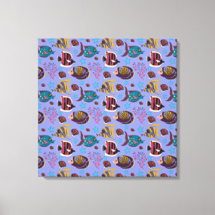 Pattern-Aquatic Ocean Underwater Leinwanddruck