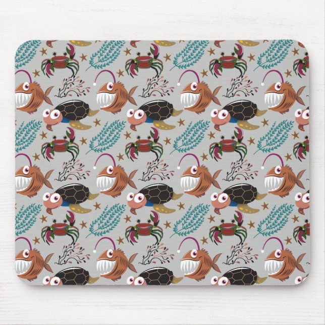 Pattern-Aquatic Ocean Underwater Mousepad (Vorne)