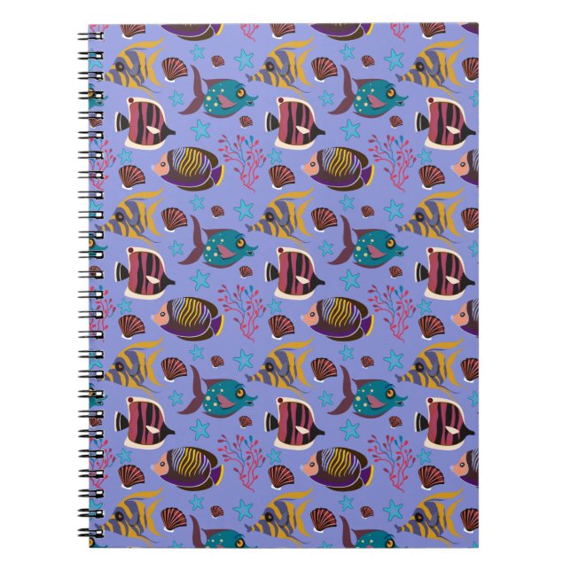 Pattern-Aquatic Ocean Underwater Notizblock (Vorderseite)