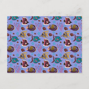 Pattern-Aquatic Ocean Underwater Postkarte