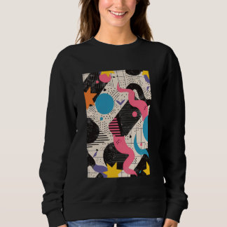 Pattern Art 80er Retrowave Theme Sweatshirt