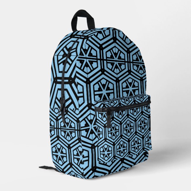 Pattern Artistic Design Bedruckter Rucksack (Rückseitige Ecke links)
