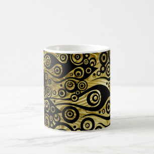 Pattern ARTs - Tattoo Circle Flammen Goldene Wel Kaffeetasse