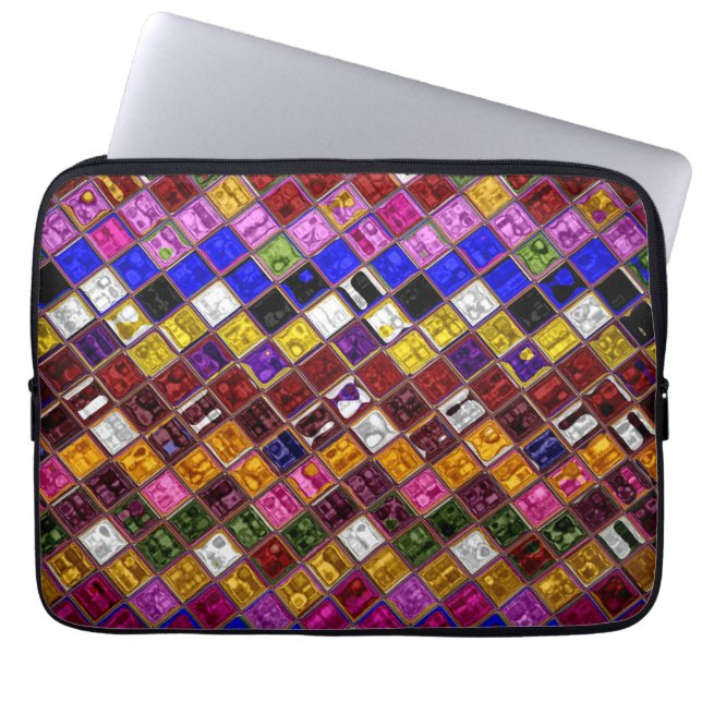 Pattern aus festem Glas #11 Laptopschutzhülle (Vorderseite)