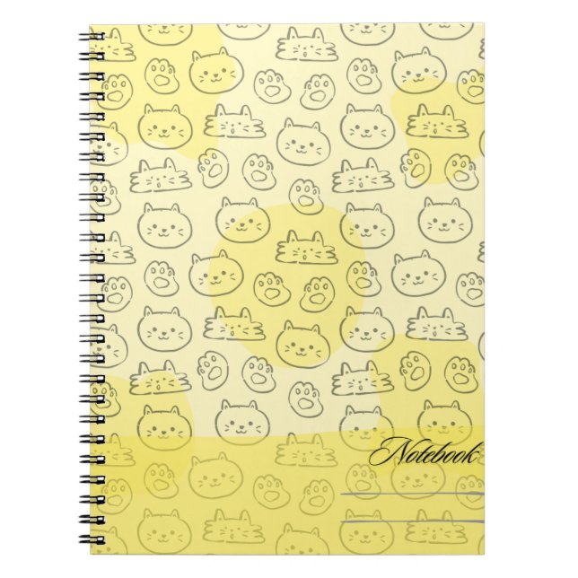Pattern Cat Notebook Notizblock (Vorderseite)