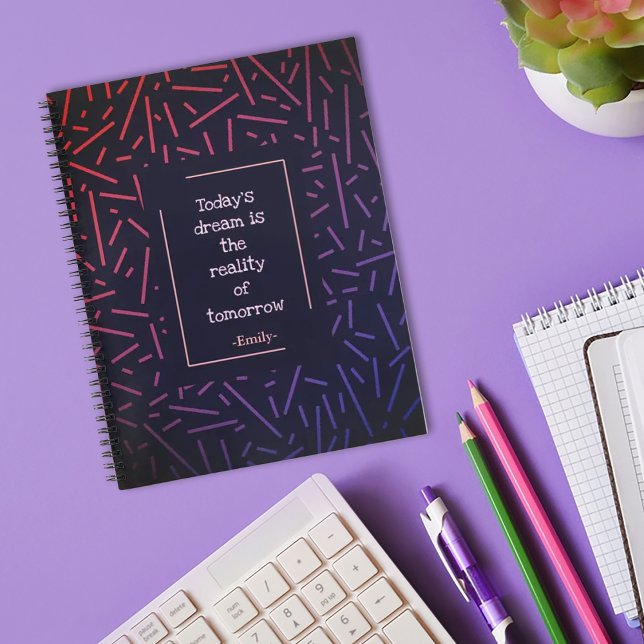 Pattern colorful lines Notebook Notizbuch (Von Creator hochgeladen)