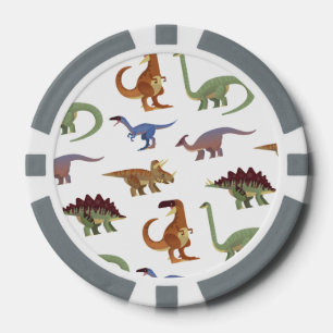 Pattern dino Comic Dinosaurier Pokerchips