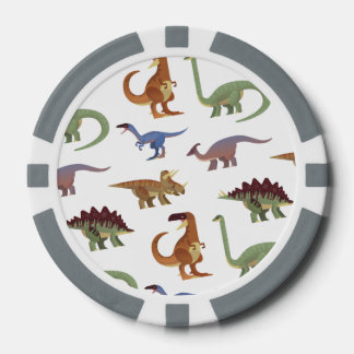 Pattern dino Comic Dinosaurier Pokerchips