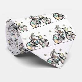 Pattern Easter Bicycle Design Krawatte
