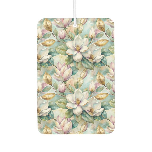Pattern Elegant Magnolia Flowers Autolufterfrischer (Vorderseite)