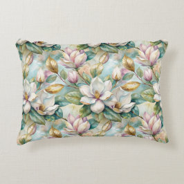 Pattern Elegant Magnolia Flowers Dekokissen
