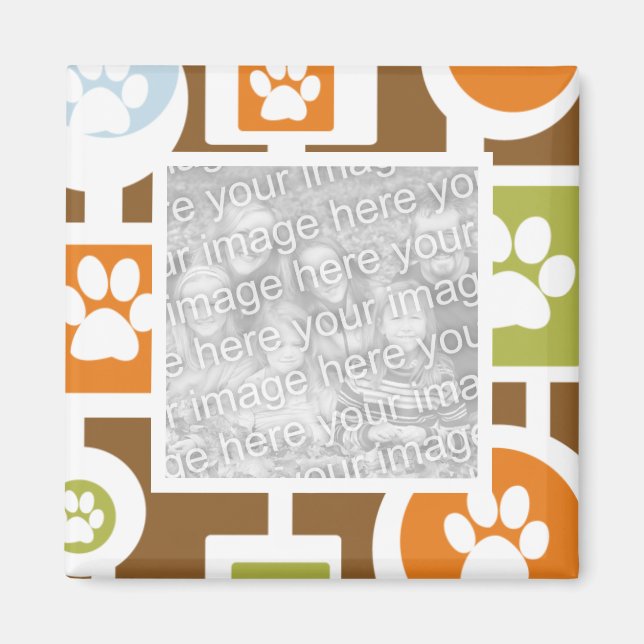 Pattern-Foto-Magnete für 70-er Paw Magnet (Vorne)