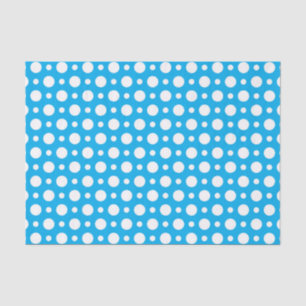PATTERN FÜR BLUE & WHITE POLKA-DOTS SEIDENPAPIER