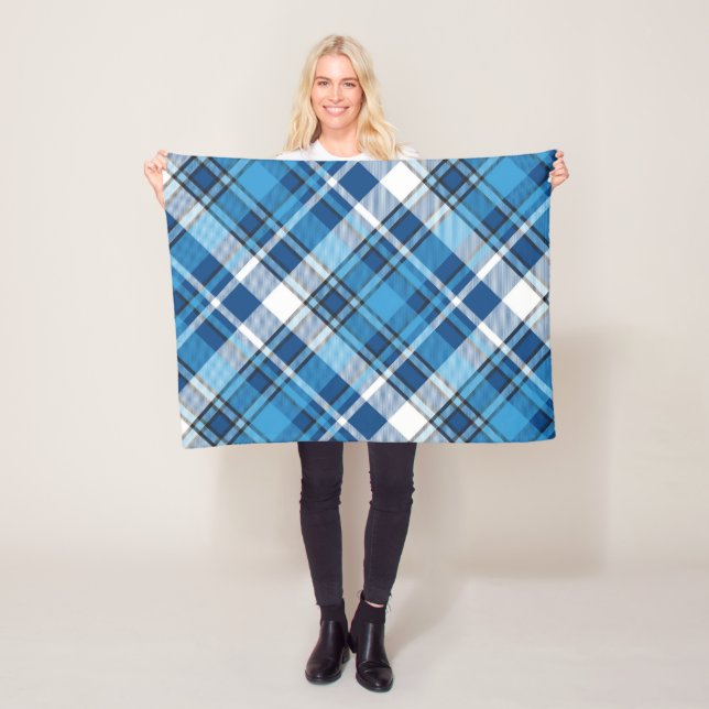 Pattern Geometric Vintag Trendy Blue Fleecedecke (Beispiel)