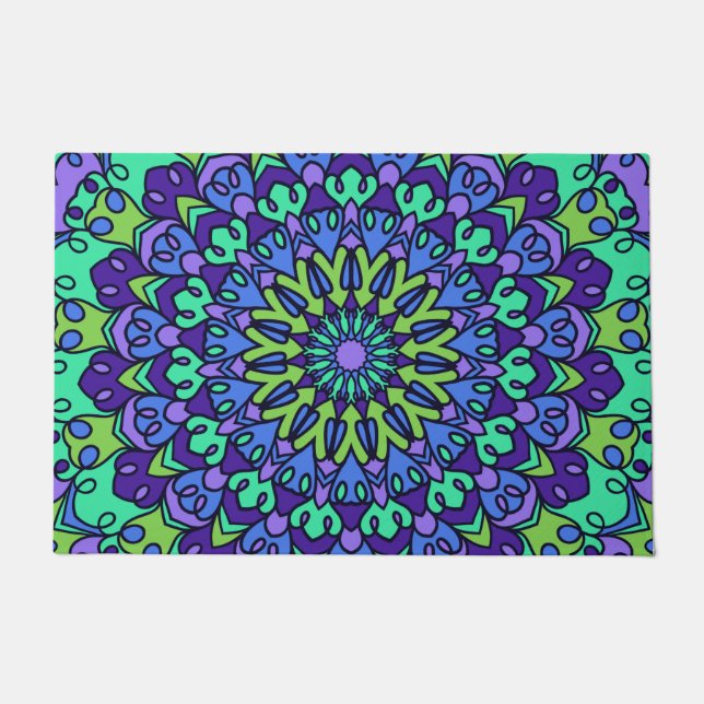 Pattern Geometric Vintag Trendy Niedlich Fußmatte (Vorderseite)