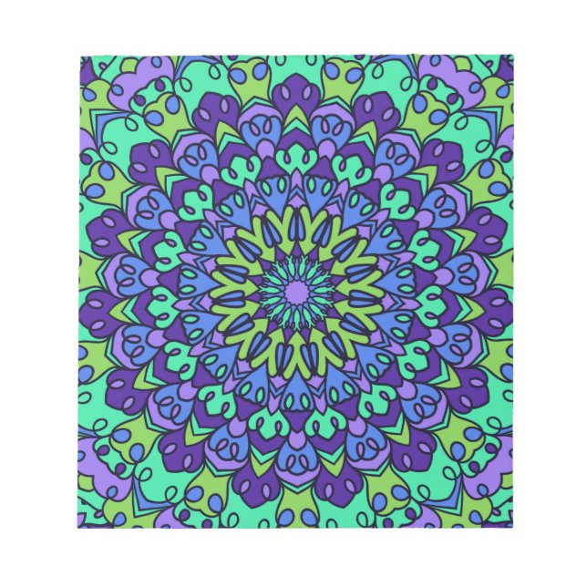 Pattern Geometric Vintag Trendy Niedlich Notizblock (Vorderseite)
