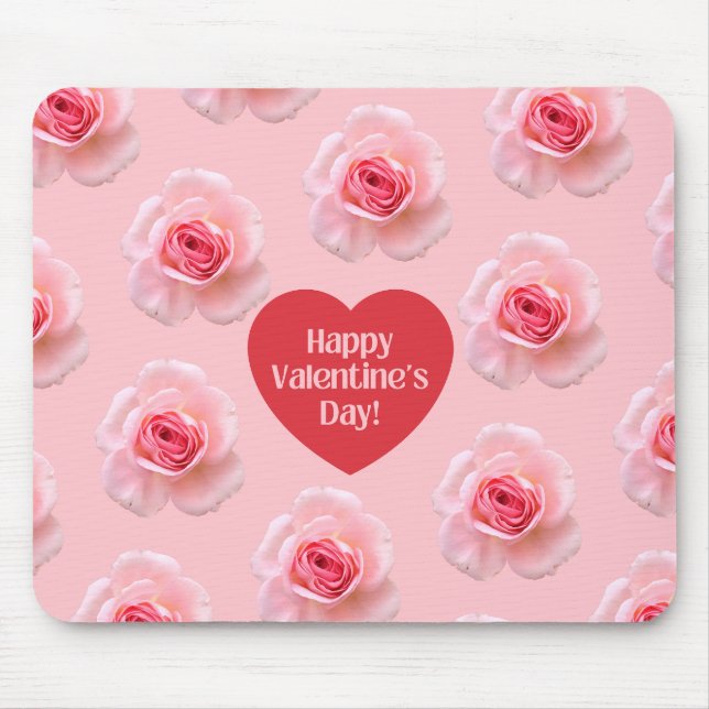 Pattern Happy Valentine`s Day 2023 Hintergrund Mousepad (Vorne)