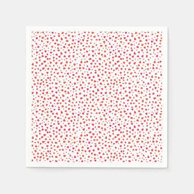 Pattern Herz Valentinstag Serviette (Vorderseite)