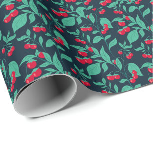 Pattern Kirschtomaten auf den Büschen Geschenkpapier